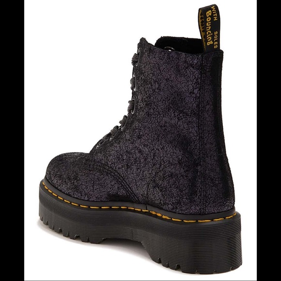 Dr. Martens Molly Crackled Suede Platform Boot - Picture 2 of 10